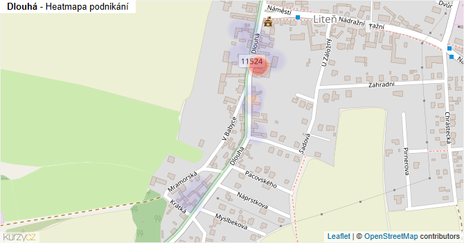Dlouhá - mapa podnikání