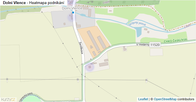 Dolní Vlence - mapa podnikání