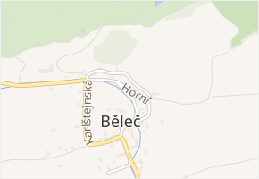 Horní v obci Liteň - mapa ulice