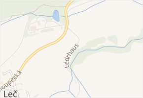 Lédrhaus v obci Liteň - mapa ulice