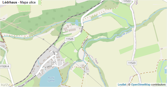 Lédrhaus - mapa ulice