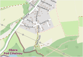 Luční v obci Liteň - mapa ulice