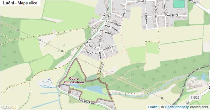 Luční - mapa ulice