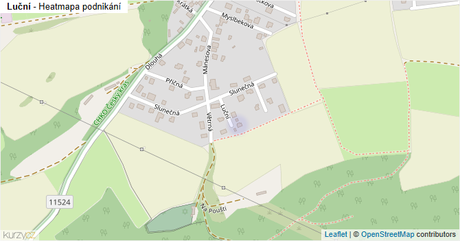 Luční - mapa podnikání