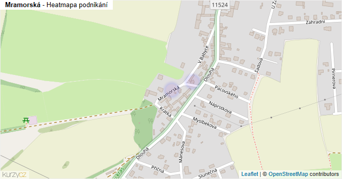 Mramorská - mapa podnikání