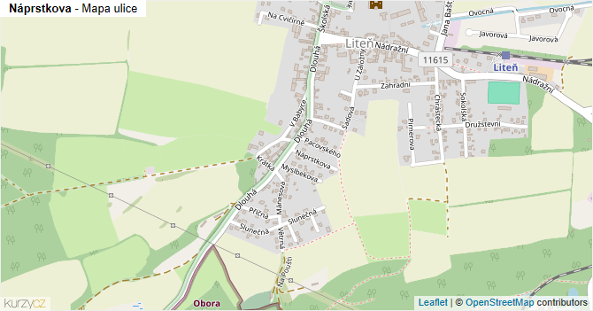 Náprstkova - mapa ulice