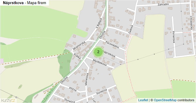 Náprstkova - mapa firem