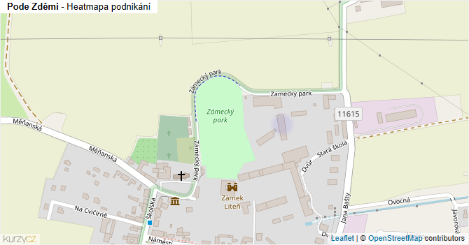 Pode Zděmi - mapa podnikání