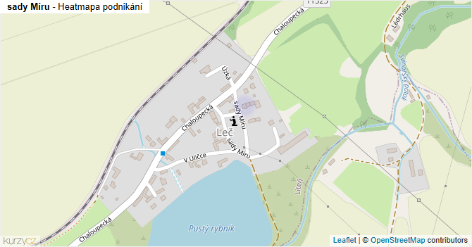 sady Míru - mapa podnikání