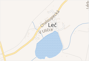 V Uličce v obci Liteň - mapa ulice