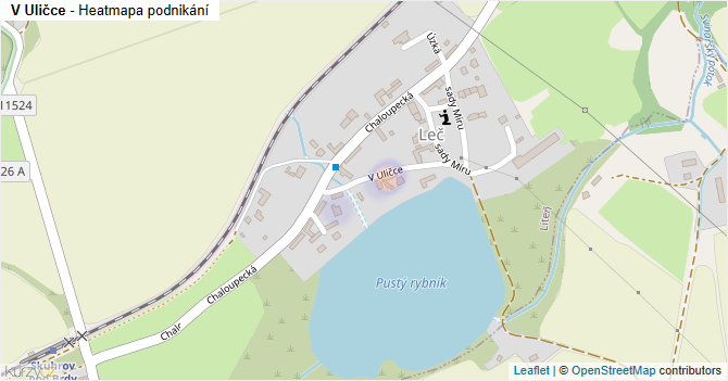 V Uličce - mapa podnikání