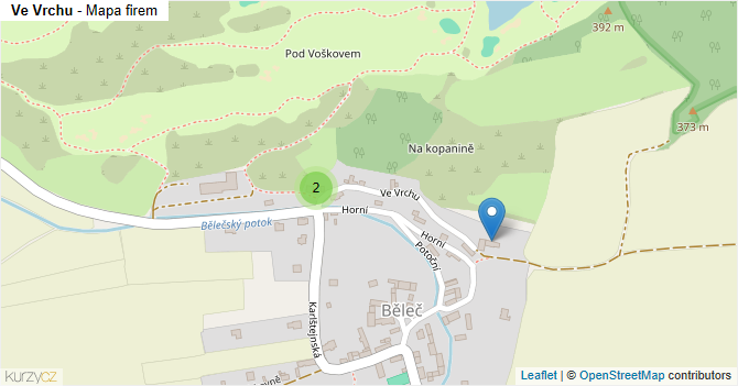 Ve Vrchu - mapa firem