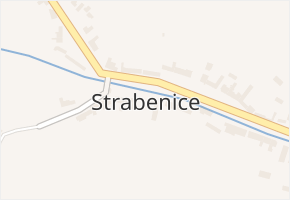 Strabenice v obci Litenčice - mapa části obce