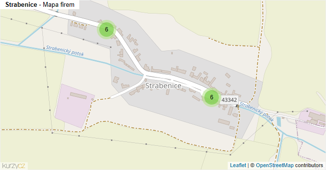 Strabenice - mapa firem