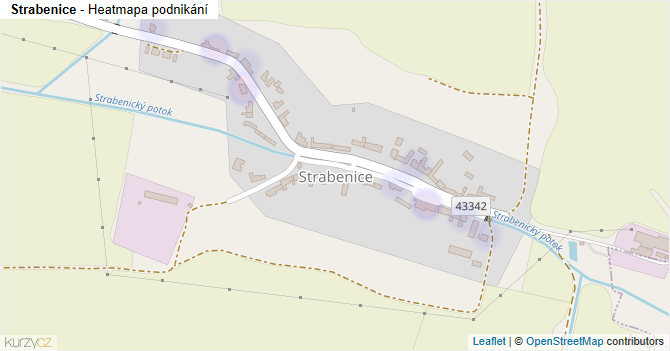 Strabenice - mapa podnikání