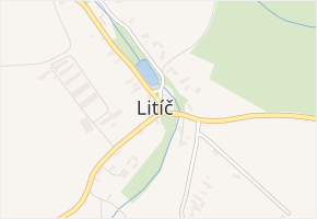 Litíč v obci Litíč - mapa části obce