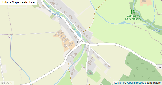 Litíč - mapa části obce