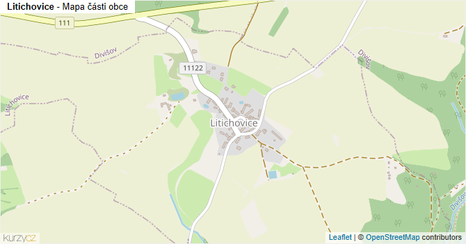 Litichovice - mapa části obce