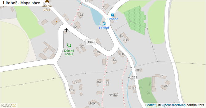 Litoboř - mapa obce
