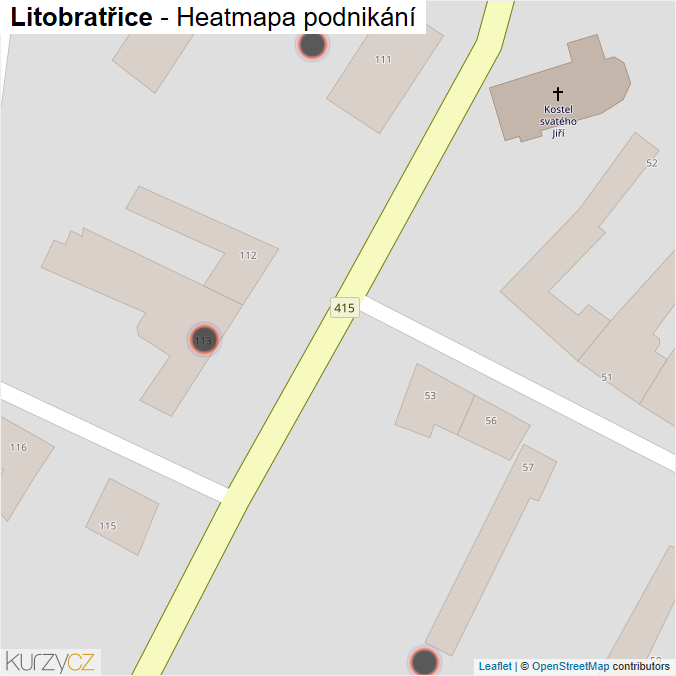 Mapa Litobratřice - Firmy v obci.