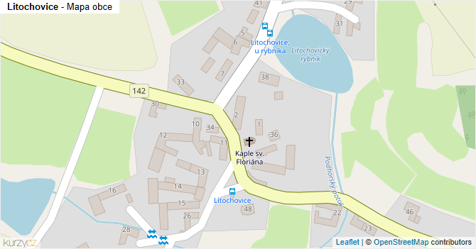 Litochovice - mapa obce