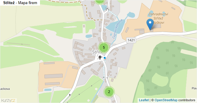 Střítež - mapa firem