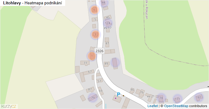 Litohlavy - mapa podnikání