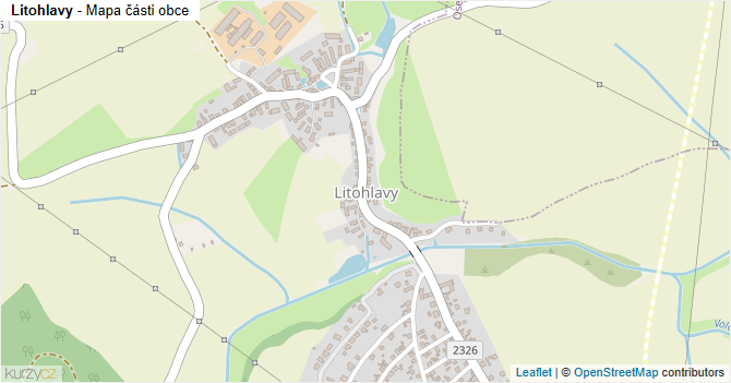 Litohlavy - mapa části obce