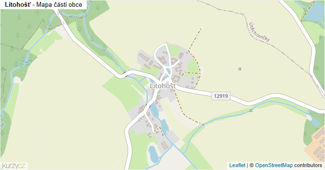 Litohošť - mapa části obce