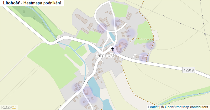 Litohošť - mapa podnikání