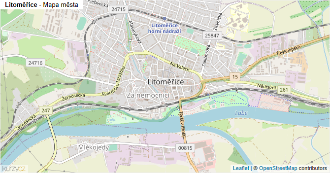 Litoměřice - mapa města