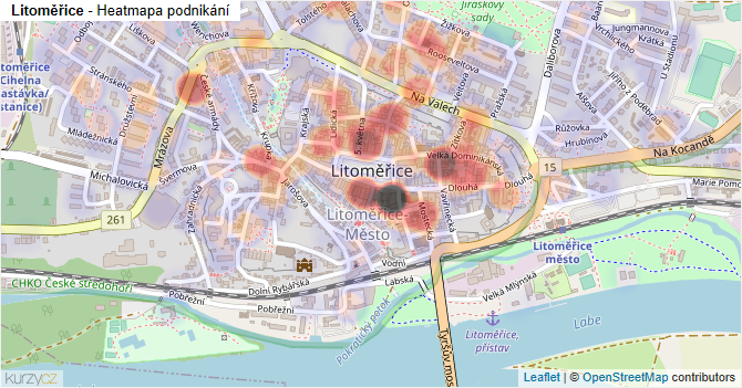 Litoměřice - mapa podnikání