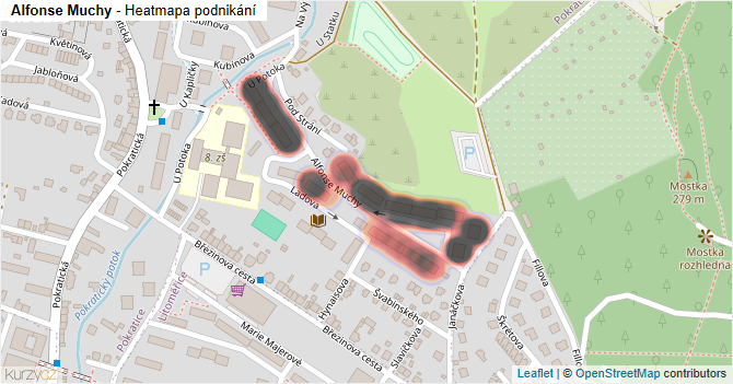 Alfonse Muchy - mapa podnikání