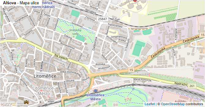 Alšova - mapa ulice