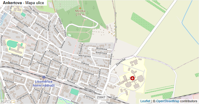 Ankertova - mapa ulice