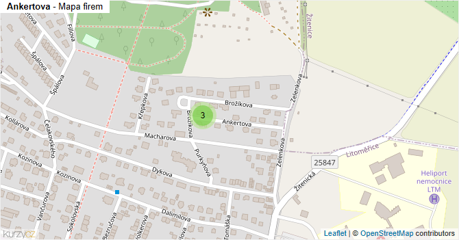 Ankertova - mapa firem