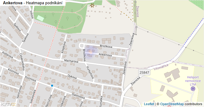 Ankertova - mapa podnikání