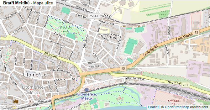 Bratří Mrštíků - mapa ulice