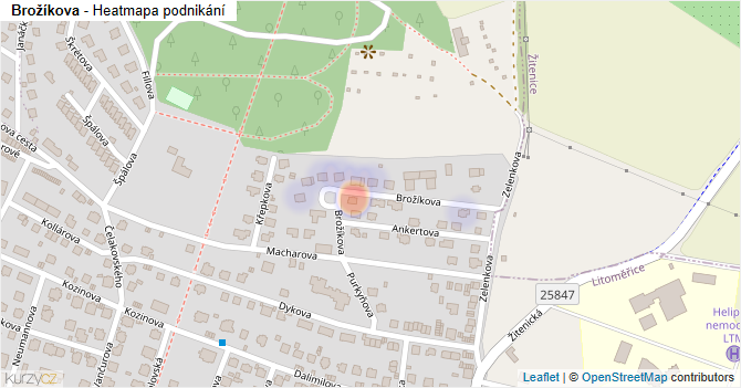 Brožíkova - mapa podnikání