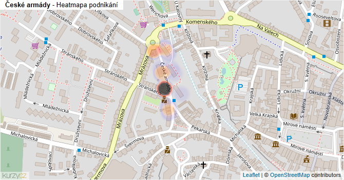 České armády - mapa podnikání