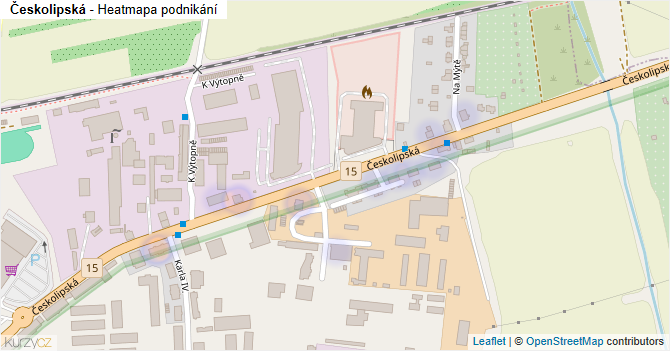 Českolipská - mapa podnikání