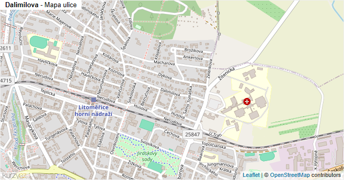 Dalimilova - mapa ulice