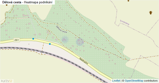 Dělová cesta - mapa podnikání