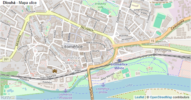 Dlouhá - mapa ulice