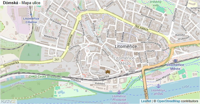 Dómská - mapa ulice