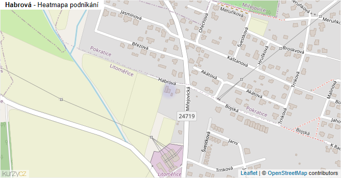 Habrová - mapa podnikání