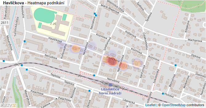 Havlíčkova - mapa podnikání
