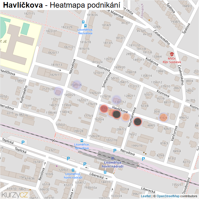 Mapa Havlíčkova - Firmy v ulici.