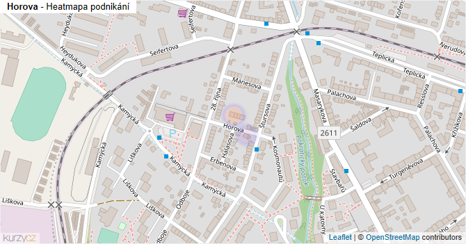 Horova - mapa podnikání