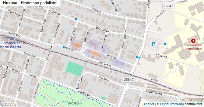 Husova - mapa podnikání